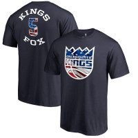 De'Aaron Fox Sacramento Kings Fanatics Branded Banner Wave Player basketball T-shirt - Navy De'Aaron Fox Sacramento Kings Fanatics Branded Banner Wave Player basketball T-shirt - Navy