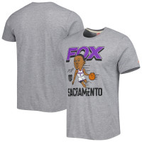 De'Aaron Fox Sacramento Kings Homage Caricature Tri-Blend basketball T-shirt - Gray