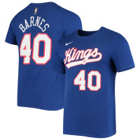 Harrison Barnes Sacramento Kings Nike Hardwood Classics Player Performance basketball T-shirt - Blue