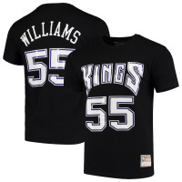Jason Williams Sacramento Kings Mitchell & Ness Hardwood Classics Team Player basketball T-shirt - Black