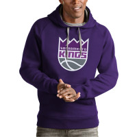 Sacramento Kings Antigua Team Logo Victory basketball Pullover Hoodie - Purple