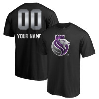 Personalized Sacramento Kings Fanatics Branded Midnight Mascot Player basketball T-shirt - Black Personalized Sacramento Kings Fanatics Branded Midnight Mascot Player basketball T-shirt - Black