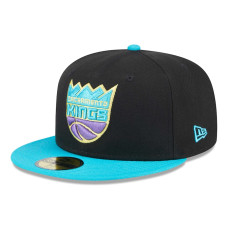 Sacramento Kings New Era Arcade Scheme 59FIFTY Fitted Hat - Black/Turquoise