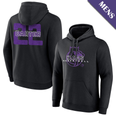 Men's Devin Carter # 22 Sacramento Kings Stellar Black Pullover Hoodie