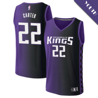 Youth Devin Carter # 22 Sacramento Kings Fast Break Replica Purple Statement Edition Jersey