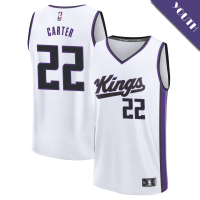 Youth Devin Carter # 22 Sacramento Kings Fast Break Replica White Association Edition Jersey