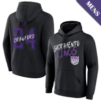 Men's Isaiah Crawford # 24 Sacramento Kings Hustle Black Pullover Hoodie Men's Isaiah Crawford # 24 Sacramento Kings Hustle Black Pullover Hoodie