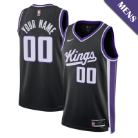 Men's Isaiah Crawford # 24 Sacramento Kings Swingman Icon Edition Black Jersey