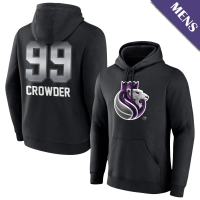 Men's Jae Crowder # 99 Sacramento Kings Midnight Mascot Player Black Pullover Hoodie Men's Jae Crowder # 99 Sacramento Kings Midnight Mascot Player Black Pullover Hoodie