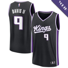 Youth Terence Davis II # 9 Sacramento Kings Fast Break Replica Black Icon Edition Jersey