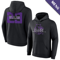 Men's Keon Ellis # 23 Sacramento Kings Stellar Black Pullover Hoodie