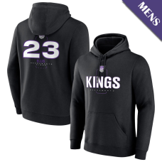 Men's Keon Ellis # 23 Sacramento Kings Player Midfielder Black Pullover Hoodie