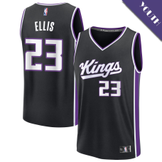 Youth Keon Ellis # 23 Sacramento Kings Fast Break Replica Black Icon Edition Jersey