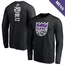 Men's Markelle Fultz # 20 Sacramento Kings Playmaker Player Long Sleeve Black T-Shirt