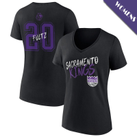 Women's Markelle Fultz # 20 Sacramento Kings Hustle V-Neck Black T-Shirt