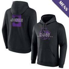 Men's Isaac Jones # 3 Sacramento Kings Stellar Black Pullover Hoodie