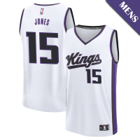 Men's Mason Jones # 15 Sacramento Kings Fast Break Association Edition White Jersey