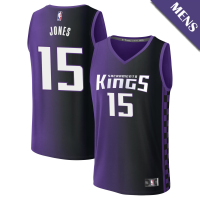 Men's Mason Jones # 15 Sacramento Kings Fast Break Statement Edition Purple Jersey