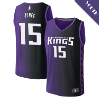 Youth Mason Jones # 15 Sacramento Kings Fast Break Replica Purple Statement Edition Jersey