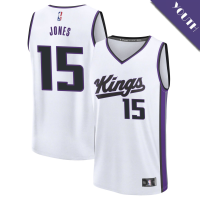 Youth Mason Jones # 15 Sacramento Kings Fast Break Replica White Association Edition Jersey
