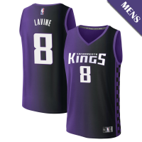 Men's Zach LaVine # 8 Sacramento Kings Fast Break Statement Edition Purple Jersey
