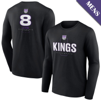 Men's Zach LaVine # 8 Sacramento Kings Player Midfielder Long Sleeve Black T-Shirt Men's Zach LaVine # 8 Sacramento Kings Player Midfielder Long Sleeve Black T-Shirt