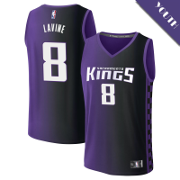 Youth Zach LaVine # 8 Sacramento Kings Fast Break Replica Purple Statement Edition Jersey