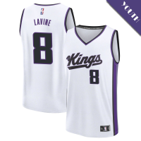 Youth Zach LaVine # 8 Sacramento Kings Fast Break Replica White Association Edition Jersey