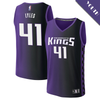 Youth Trey Lyles # 41 Sacramento Kings Fast Break Replica Purple Statement Edition Jersey