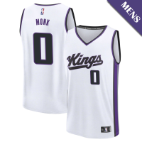 Men's Malik Monk # 0 Sacramento Kings Fast Break Association Edition White Jersey