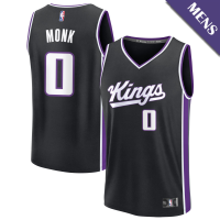 Men's Malik Monk # 0 Sacramento Kings Fast Break Icon Edition Black Jersey