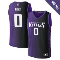 Men's Malik Monk # 0 Sacramento Kings Fast Break Statement Edition Purple Jersey
