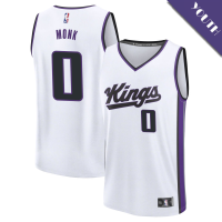 Youth Malik Monk # 0 Sacramento Kings Fast Break Replica White Association Edition Jersey