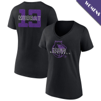 Women's Keegan Murray # 13 Sacramento Kings Stellar V-Neck Black T-Shirt
