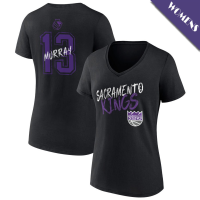 Women's Keegan Murray # 13 Sacramento Kings Hustle V-Neck Black T-Shirt