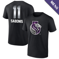 Men's Domantas Sabonis # 11 Sacramento Kings Midnight Mascot Player Black T-Shirt