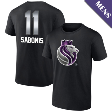 Men's Domantas Sabonis # 11 Sacramento Kings Midnight Mascot Player Black T-Shirt
