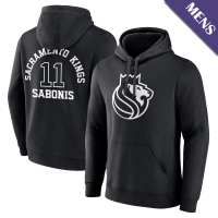 Men's Domantas Sabonis # 11 Sacramento Kings Player Monochrome Black Pullover Hoodie Men's Domantas Sabonis # 11 Sacramento Kings Player Monochrome Black Pullover Hoodie
