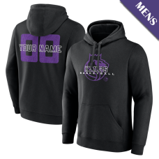 Men's Custom Sacramento Kings Stellar Black Pullover Hoodie Men's Custom Sacramento Kings Stellar Black Pullover Hoodie