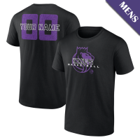 Men's Custom Sacramento Kings Stellar Black T-Shirt Men's Custom Sacramento Kings Stellar Black T-Shirt
