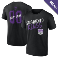 Men's Custom Sacramento Kings Hustle Black T-Shirt Men's Custom Sacramento Kings Hustle Black T-Shirt