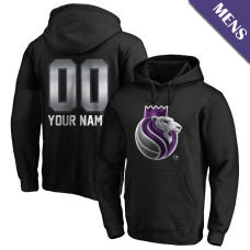 Men's Custom Sacramento Kings Midnight Mascot Personalized Name & Number Black Pullover Hoodie Men's Custom Sacramento Kings Midnight Mascot Personalized Name & Number Black Pullover Hoodie