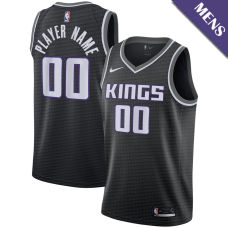 Men's Custom Sacramento Kings Swingman Black Statement Edition Jersey Men's Custom Sacramento Kings Swingman Black Statement Edition Jersey