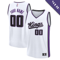 Youth Custom Sacramento Kings Fast Break Replica White Association Edition Jersey Youth Custom Sacramento Kings Fast Break Replica White Association Edition Jersey