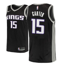 Mens 2017-18 Season Vince Carter Sacramento Kings #15 Statement Black Swingman Jersey