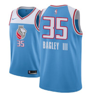 Men 2018 NBA Draft Marvin Bagley III Sacramento Kings #35 City Edition Blue Jersey
