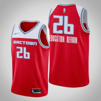 Sacramento Kings #26 Kent Bazemore Red City Education Reform Jersey