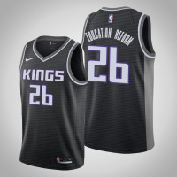 Sacramento Kings #26 Kent Bazemore Black Statement Education Reform Jersey