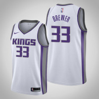 Mens NBA 2018-19 Corey Brewer Sacramento Kings #33 Association White Jersey