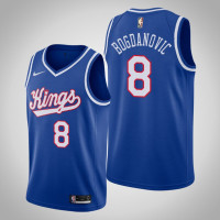 Kings 2019-20 Bogdan Bogdanovic #8 Blue Throwback Jersey